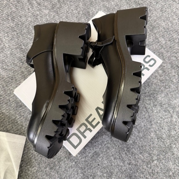 Dream Pairs Black Chunky Platform Mary Jane Buckle Shoes Womens Size 9.5 new box - Picture 4 of 12